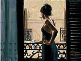 Fabian Perez At the Balcony in Buenos Aires painting